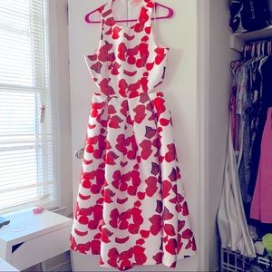 🌹Rose cut out tea length dress || Size L🌹